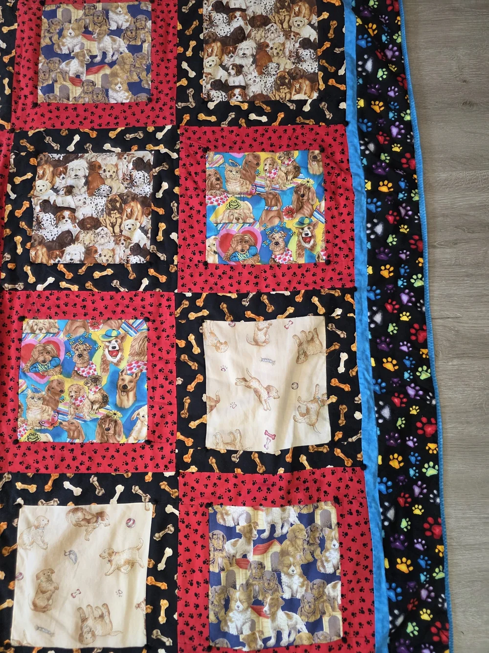 Sewing Dogs Handmade Dog Lover Quilt 52 x 63 Lap, Throw, Blanket, Gift